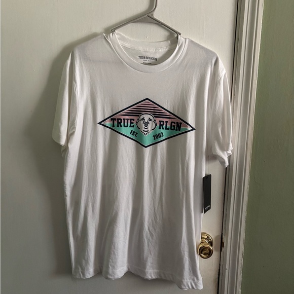 True Religion NWT NEW Buddha Face Logo T-Shirt - Picture 1 of 3